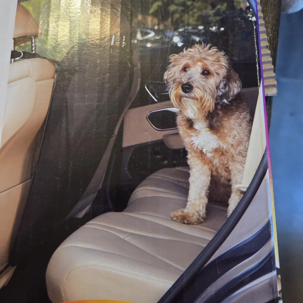 Trusty Pup NWT Black Mesh Car Pet Barrier Easy to Install Folds For Storage